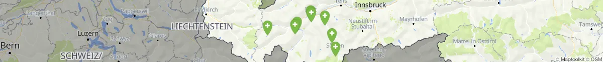 Kartenansicht für Apotheken-Notdienste in der Nähe von Ried im Oberinntal (Landeck, Tirol)